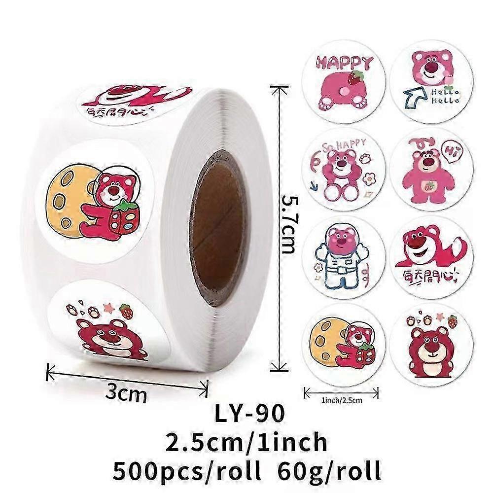 500 Stickers Roll New Melody Decorative Childrens Stickers Self-adhesive Children Reward Praise Toy Stickers