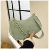 Schultertasche aus Cord im koreanischen Stil - Einfarbig, lässig, vielseitiges Design für Damen