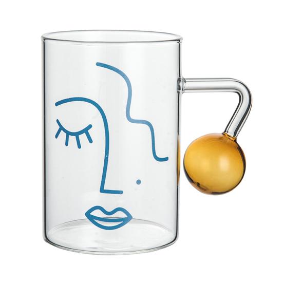 Hi Glass Cup Moda Yaratıcı Taşınabilir Yaratıcı Şeffaf İçecek Şişesi Saplı