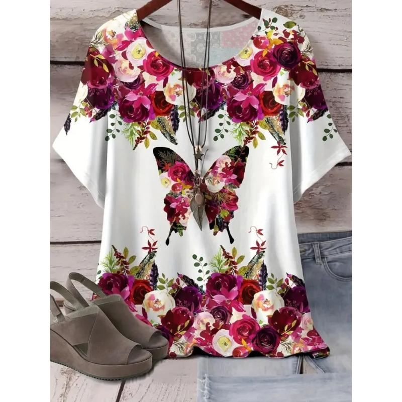 3D Printed Summer Fashion Women's T-Shirt Breathable Versatile Trend