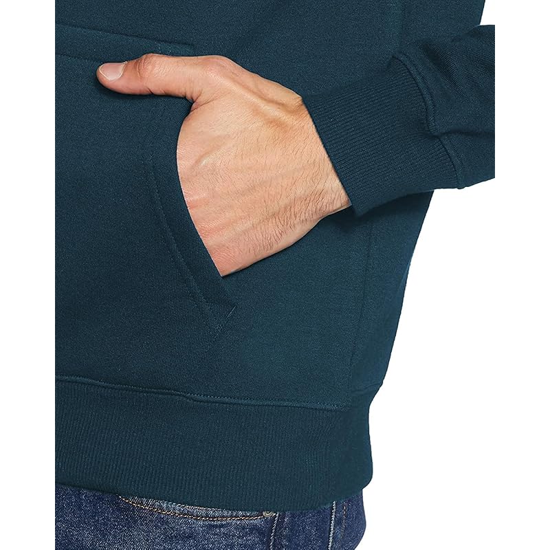 ADRO Men s Cotton Hooded Hoodie (H20-M-DBA-OL_Olive_XL) L синий