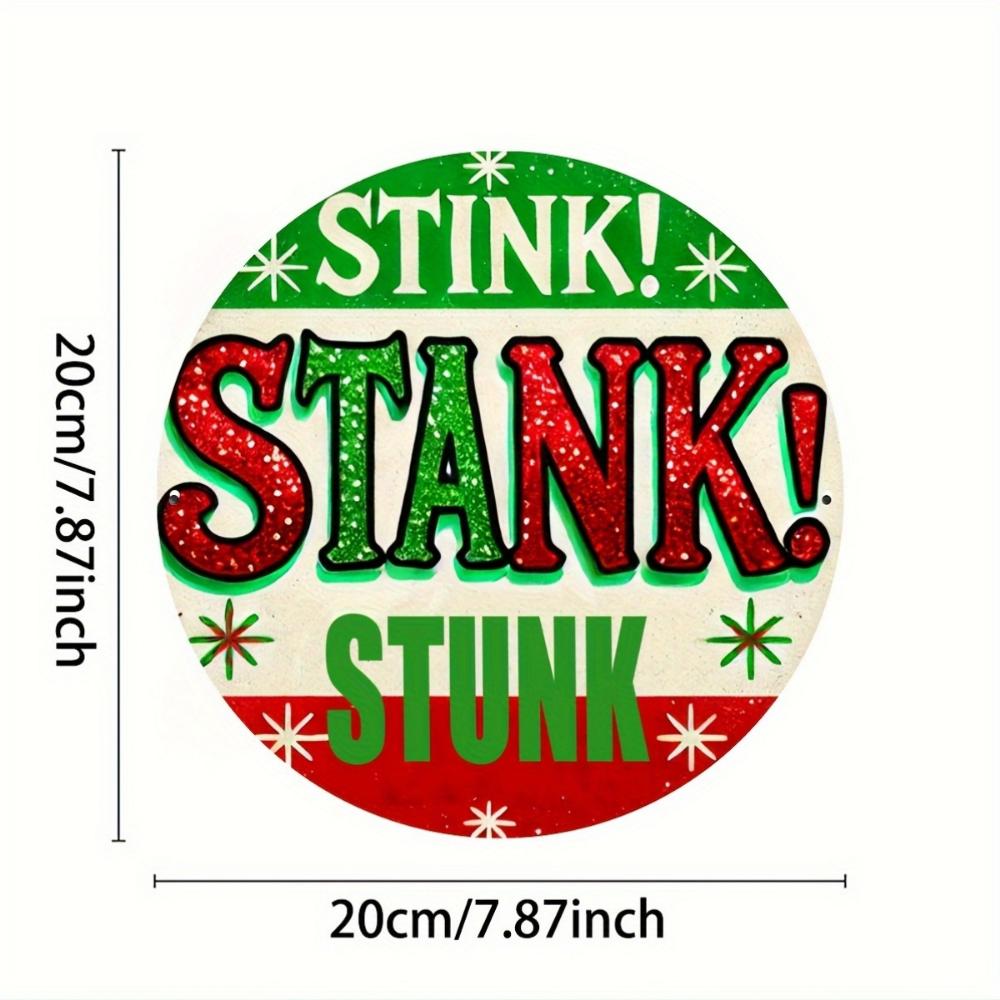 

Набор старинных алюминиевых круглых настенных знаков, тема рождественского венка «Вонючий! Вонючий! Вонючий! Декор для спальни в праздничный день чёрный