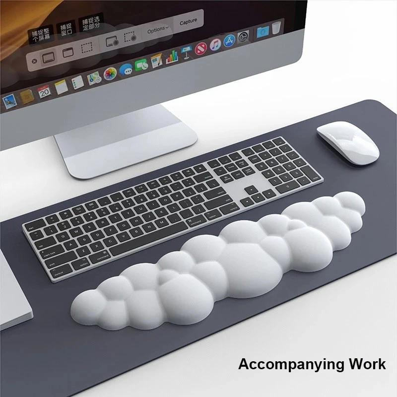 

Memory Foam Keyboard Wrist Rest Pad Cloud Shape Anti-slip Wrist Support Pad Black