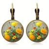 Fashion Earring Y2K Vintage Marigold Time Gem Flower Ear Buckle