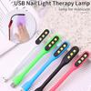 Portable Mini USB Nail Phototherapy Lamp Foldable LED Nail Dryer Machine UV Gel Polish Varnish Curer