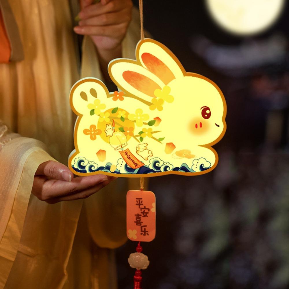 Waterproof Festival Lantern Material Pack DIY Craft Rabbit Lantern  Women Children