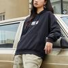 Li Ning Sports Trend Series Logo Embroidered Round Print Loose Hoodie Unisex Hoodies Black AWDR471-3