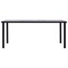 Table de salle à manger Noir et gris béton - vidaXL - 200x100x75 cm - Contemporain - Adulte