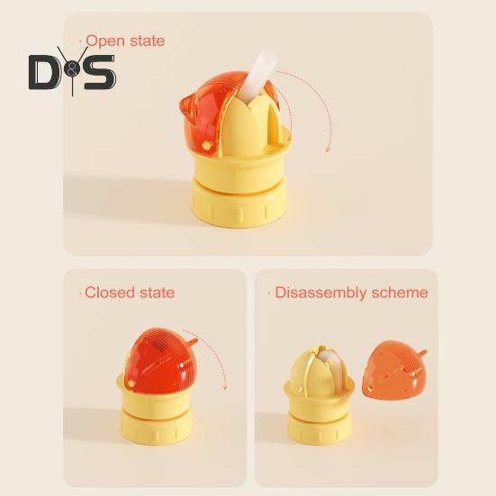 Reusable Water Bottle Lid with Straw Dustproof Cover Anti-Choking Straw Cap Portable Drinking Straw Accessory for Kids