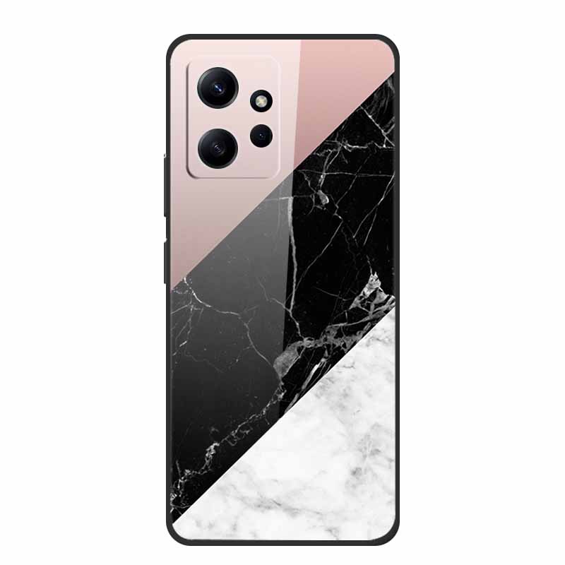 Marble For Redmi Note 12 4G Glass Case Tempered Back Cover Hard Cases For Xiaomi Redmi Note12 4G Protective Shell Colorful Capa