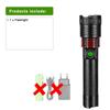 9000LM Rechargeable LED Flashlights White Laser Lamp Beads 2000m Super Bright Flashlight Powerful Lantern Camping Torch