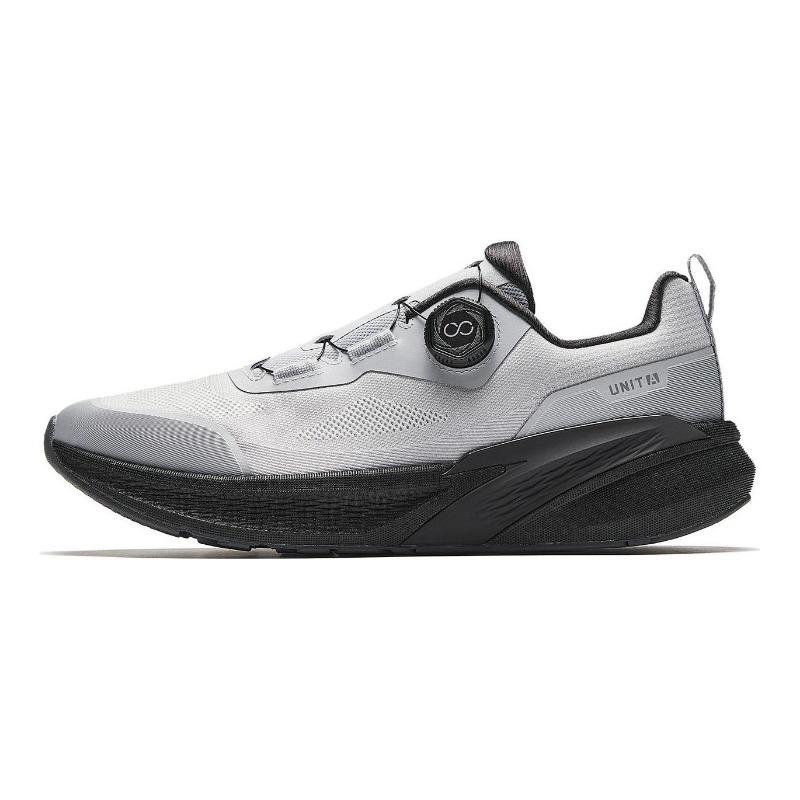 Anta men s training shoes mesh with knob buckle, ash grey, cushioned elastic wear-resistant 912547705-3 41