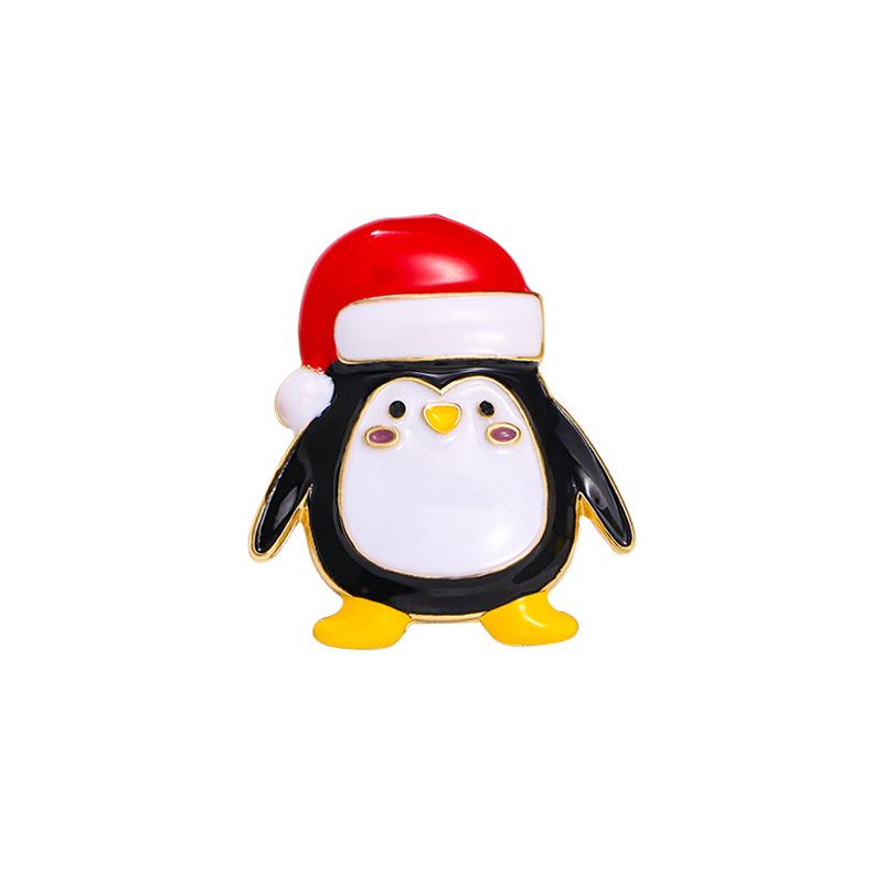 Penguin Christmas Hat Animal Series Cute Little Penguin Christmas Accessories Brooch