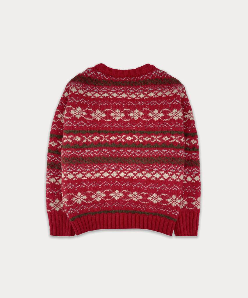 Sseomweeobeoteo Merry Alpaca Nordic Knit - Red