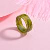 Hot Charm Colorful Transparent Rings Marble Pattern Geometric Resin Acrylic Rings for Women Jewelry Travel Gifts