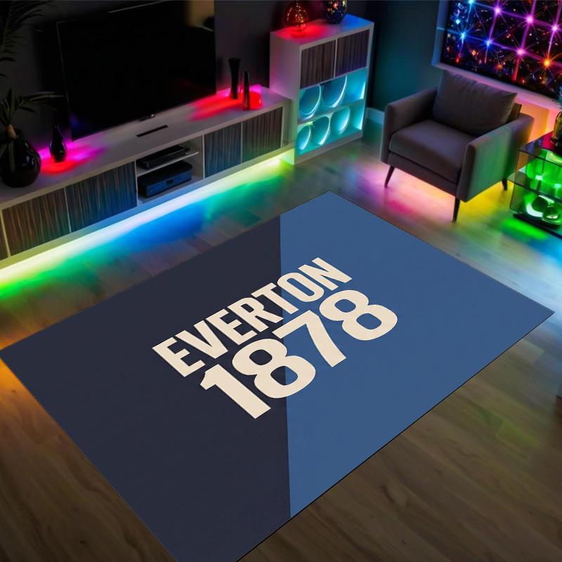 Everton Football Design Crystal Velvet Carpet Cozy Non?Slip Printed Rug For Bedroom Living Room Entrance