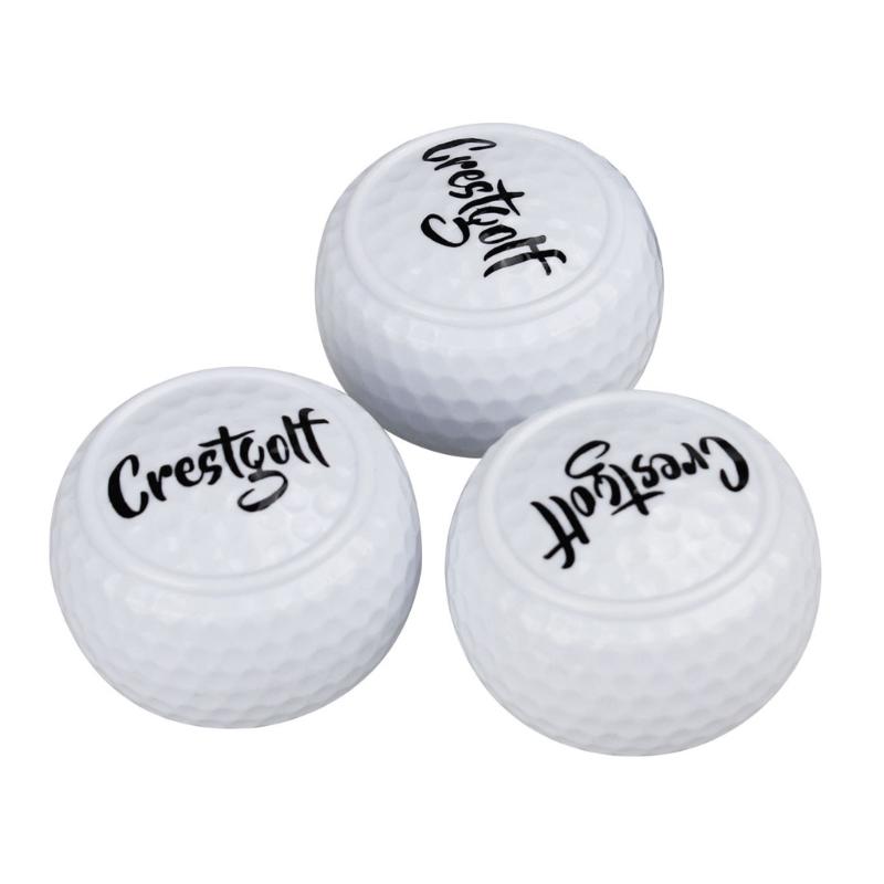 2pcs Flat Golf Training Balls Two Layer Driving Range Balls Golf Practice Balls for Swing Putter Driving Range Backyard