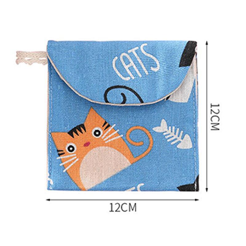Cute Tampon Storage Bag Women Sanitary Pad Pouch Napkin Makeup Bag Organizer