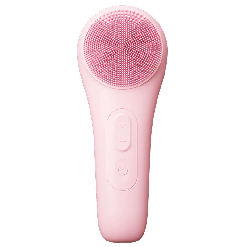 SHOmfrs Hot Product Factory Mini Electric Silicone Face Cleaning Brush Spa Sonic Ultrasonic Silicone Facial Cleansing Brush USB розовый