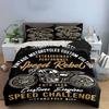 Vintage motorcycle and text. Bedding sets Duvet cover sets Duvet covers Pillowcases(1*Duvet Cover 2*Pillowcases without duvet insert)