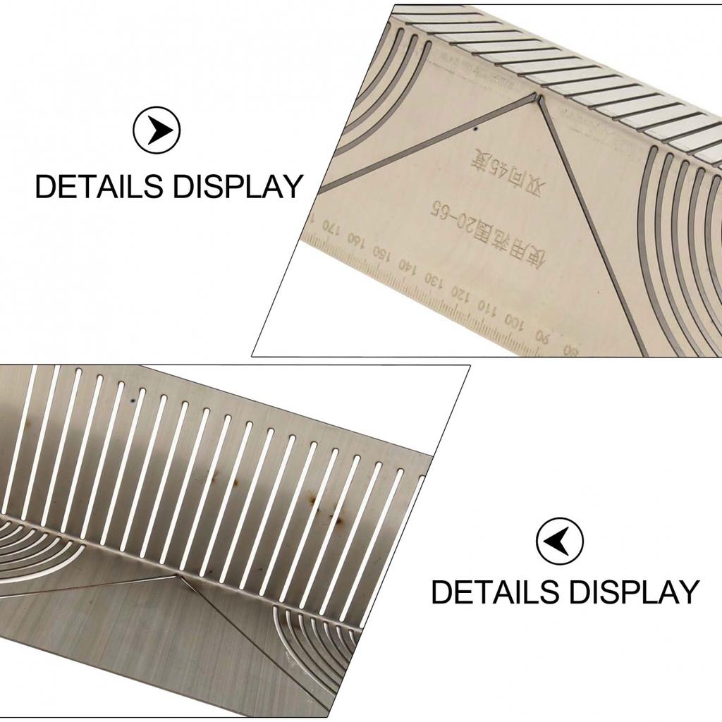 Präzisions-Zeichenlineal für Vierkantrohre, abgerundete Ecken und Mehrwinkel-Designs