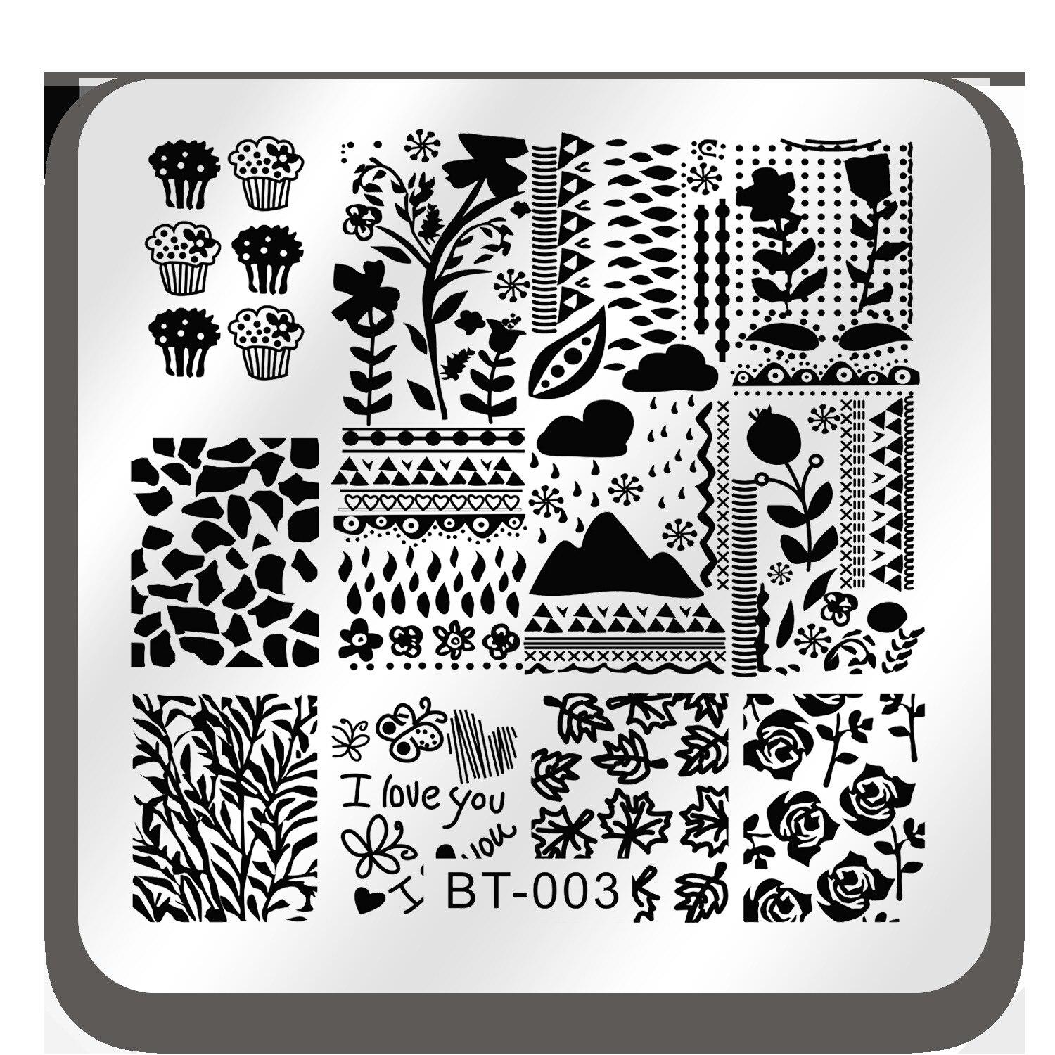 

1 шт. шаблоны для дизайна ногтей, штамповочная пластина, дизайн, цветок, бабочка, стекло, температура, кружевные штампы, шаблоны, пластины, декор для изображения 6*6cm