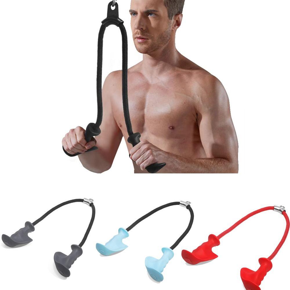 New Tricep Workout Tricep Rope Ergonomic Nylon Exercise Handle Multi-Function PP Pulldown Attachments Home