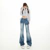 Women's Light Micro-Flare Jeans 2025 Spring/Autumn - Petite Low-Waist, Narrow Straight-Leg, Relaxed Fit