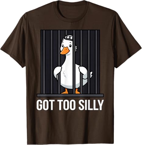 Got To Silly Pun Funny Animal Punny Jail Meme Goose TShirt Y2k Cute Goose Clothes Novelty Gift Short Sleeve Saying Tee Humorous