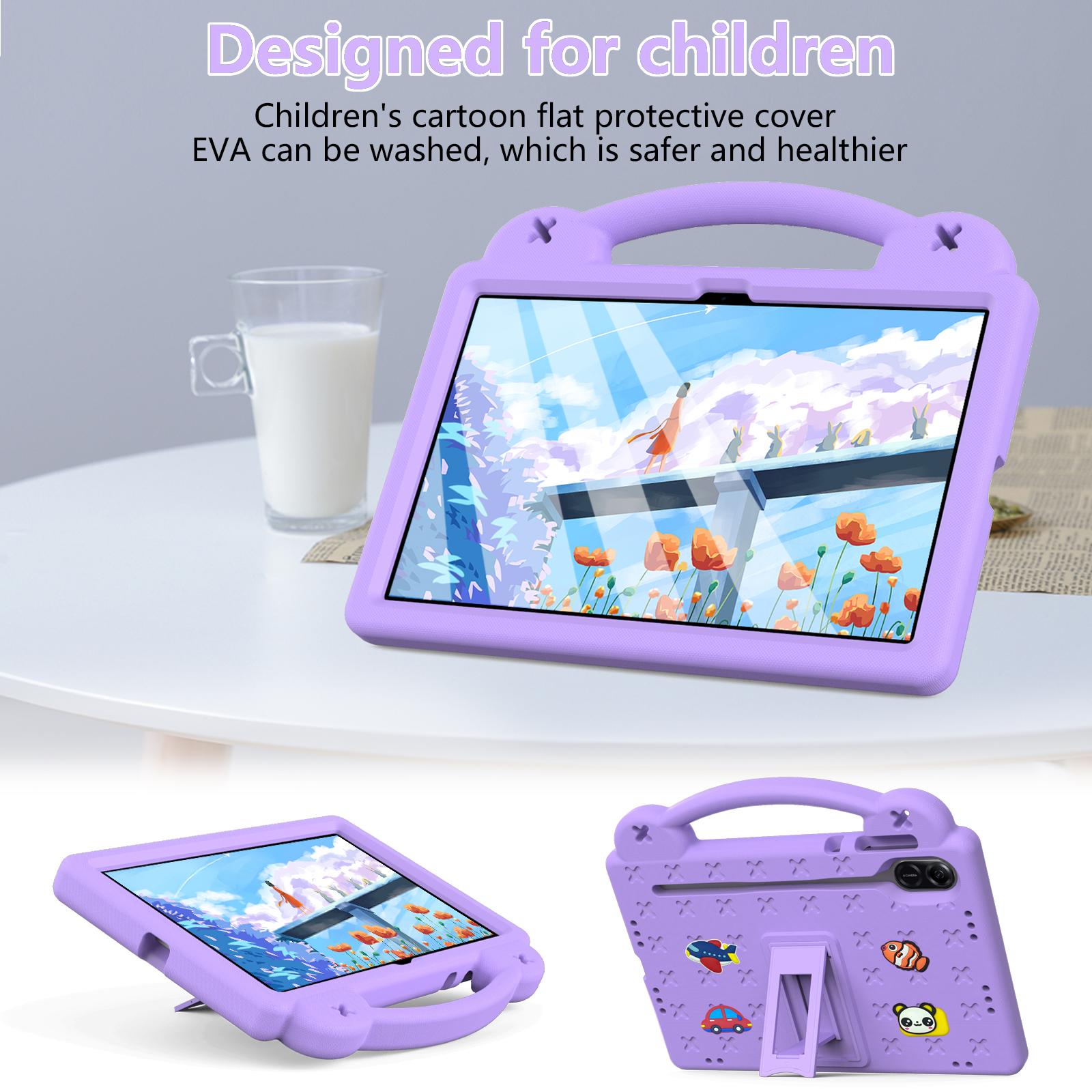 

For Honor Pad X9/Pad X8 Pro EVA Case Kickstand Anti-drop Kids Tablet Cover Blue