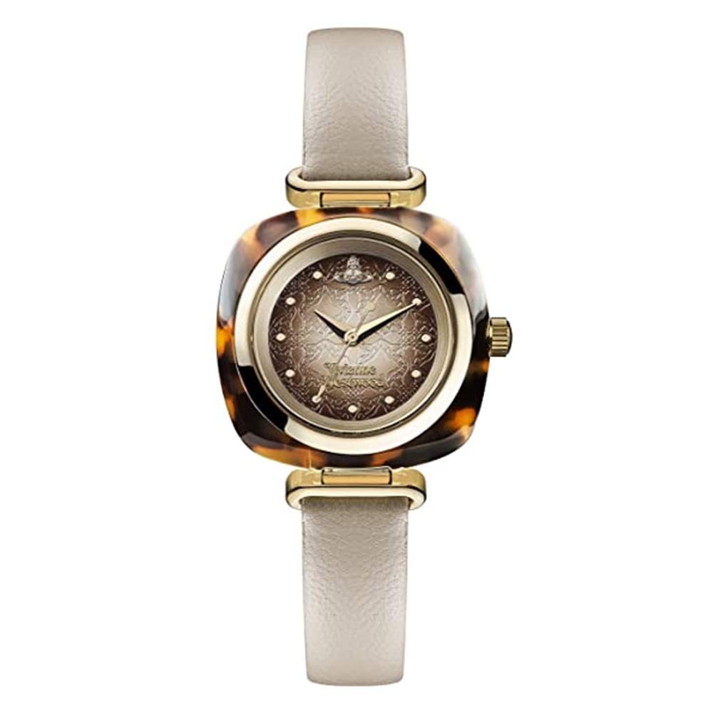 

Becton Коричневый x Золотой Серо-бежевый Кожаные часы VV141BG [Vivienne Westwood] Женские [Б/у]