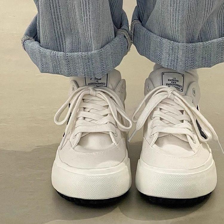 Flat-bottomed casual canvas shoes ins tide spring summer new student sports shoes