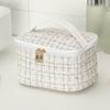 Large Capacity Cosmetic Bag Portable Handheld Makeup Storage Organizer High Aesthetic Value Polyester Travel Toiletry Pouch
