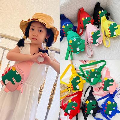 Bolsa Transversal Infantil de Dinossauro de Desenho Animado - Bolsa Escolar Fofa de Ombro Único para Criança Pequena