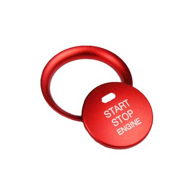 BRIIKPP Motorstartknopf, Starterring, Staubdicht, Einfache Installation, Aluminiumabdeckung, 2 Stück (rot)
