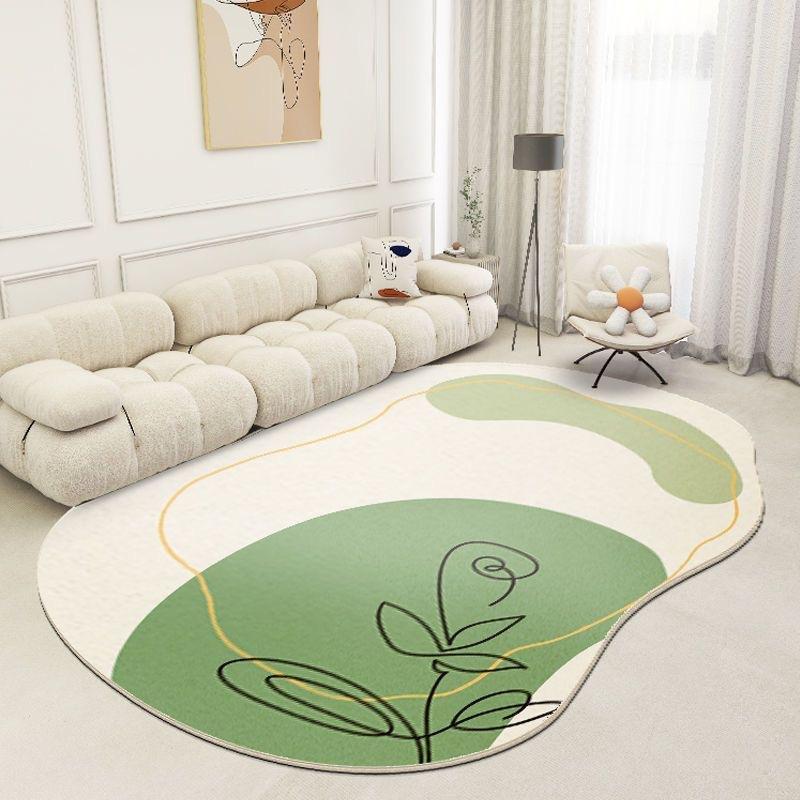 Irregular Living Room Carpet Nordic Light Luxury Style Sofa Coffee Table Bedroom Carpet