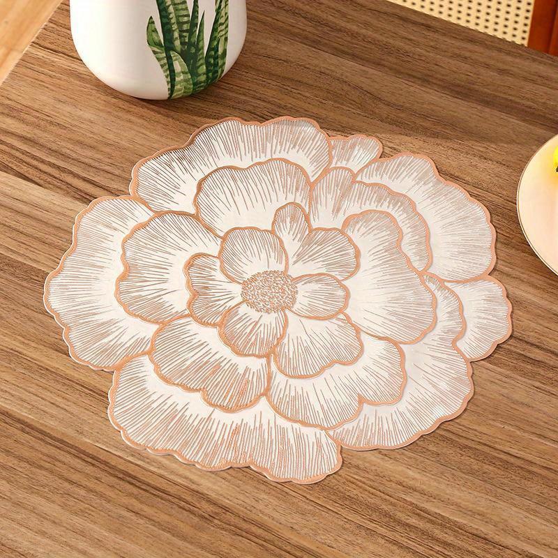NOVINKA Květinová prostírka Jídelní Dekorativní Tepelně odolná Podložka na stůl Podtácky Domácí Párty Svatba Vánoce