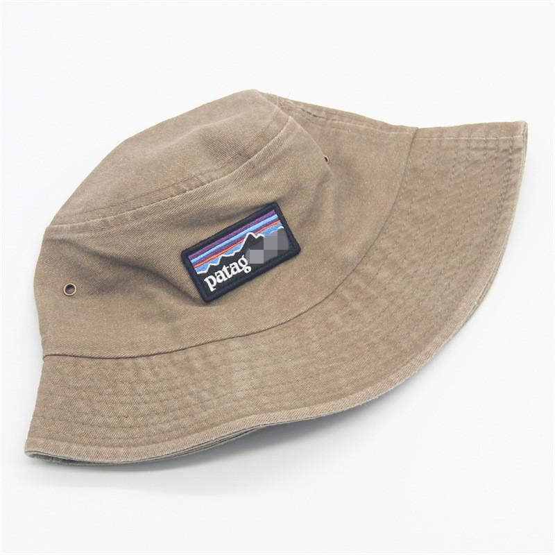 Bavlněný klobouk typu bucket hat s vyšívanými písmeny pro ochranu před sluncem a pro volný čas