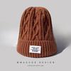 Pull-back Hat Men's Winter Big Head Hat Warmth Thickened Velvet Cold-proof Knitted Hat Big Head Circumference Showing Face Small Wool Hat
