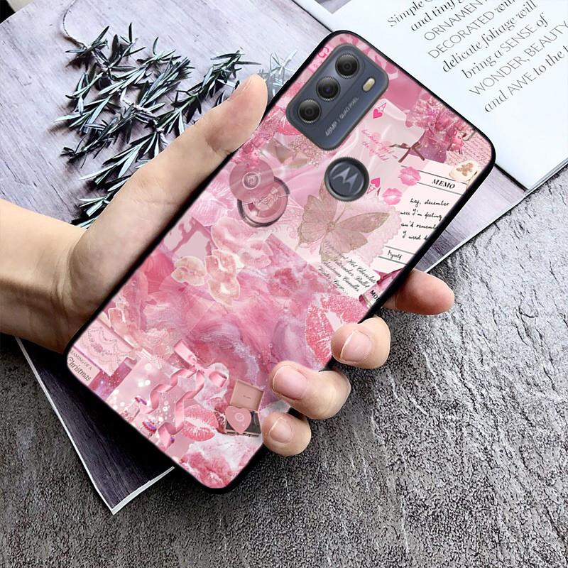 

Phone Case For Moto G85 G55 G05 G14 G75 G31 G50 G10 G20 G30 G60 G13 G32 G84 G54 G53 G72 G24 Power Pink Aesthtic Moto G05