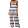 Women Casual Loose Fit Vintage Style Sleeveless Jumpsuit with Adjustable Straps and Pockets Wide Leg Floral Print Romper