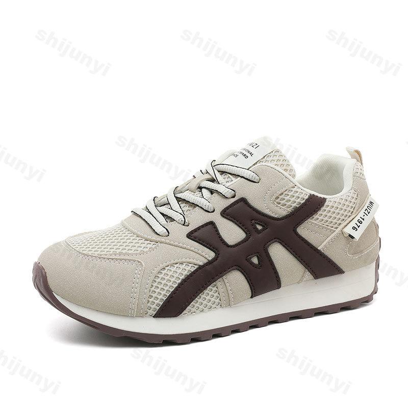 Fashion Women's Sneakers 2025 Spring Autumn Fashion Concise Lace-up Casual Shoes Breathable Mesh Comfortable Round Toe Vulcanize Shoes