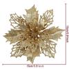 12PCS DIY Decoration Christmas Artificial Flowers 15CM Glitter Fake Flower  Christmas Decor