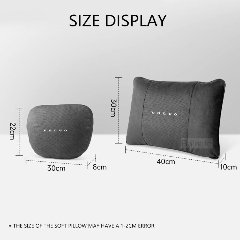 For Volvo XC60 V90 V60 V40 XC90 S90 S60 C30 V70 XC40 Car Headrest Neck Support Seat Lumbar Cushion Soft Neck Pillow Accessories