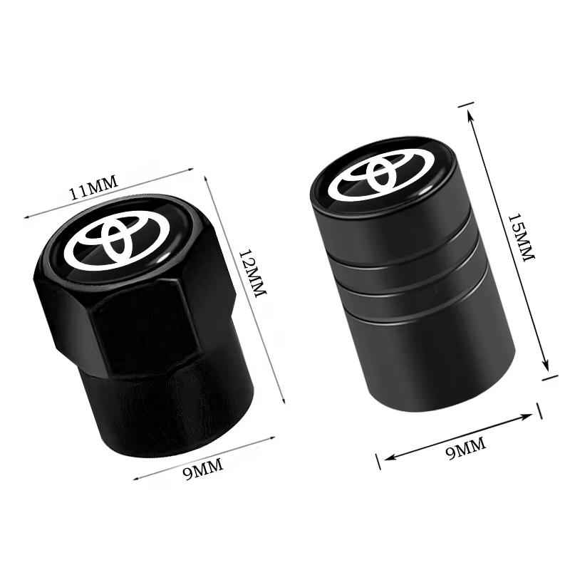 Dla Toyota 2026 Gorące Kołpaki 4 szt. Metalowe Nakrętki Zaworów Opon Kół Samochodowych Pokrywa Trzonka Akcesoria Samochodowe Dla Toyota Corolla Yaris Rav4 Avens