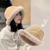 Winter Plush Fisherman Hat for Women Japanese Style Mongolian Hat Ear Protecting Baotou Hat Warm Plus Velvet Thickening Cute Pile Hat