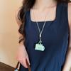 Hanging Neck Mini Coin Purse Necklace Anti-loss Sweater Chain Creative Long Leather Necklace  Women