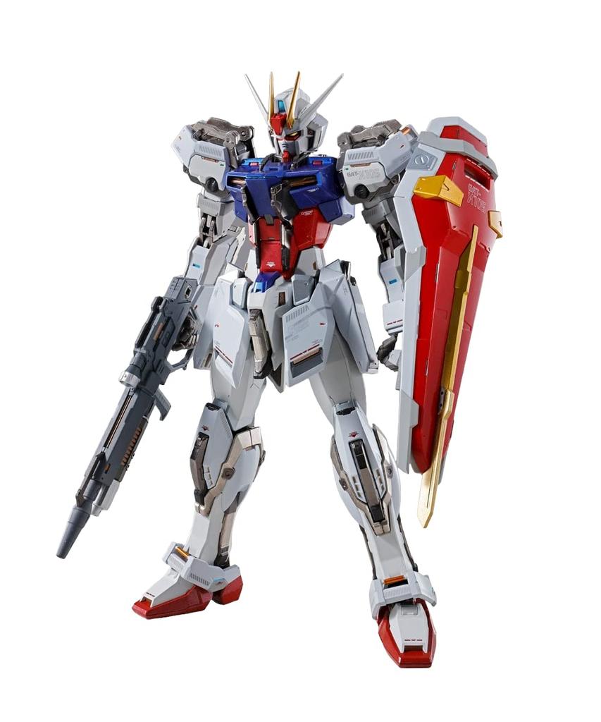 KOVOVÁ STAVBA „Mobile Suit Gundam SEED“ Strike Gundam - Heliopolis Rollout Verze. - Cca. 180mm ABS, PVC a tlakově litá pohyblivá figurka