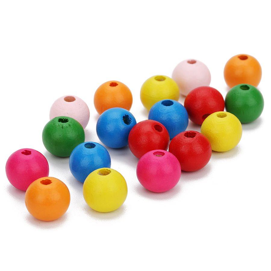100pcs 8mm Natural Round Wood Beads Wooden Craft Balls Spacer Bead for DIY Houten Kralen Jewelry Making Materials Accessories