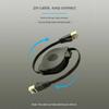 RJ45 Ethernet Cable Pull-Out CAT6 2m Gigabit Cord, Portable Flat Internet Cable for Laptop Desktop Modem Media Device and Desk Work
